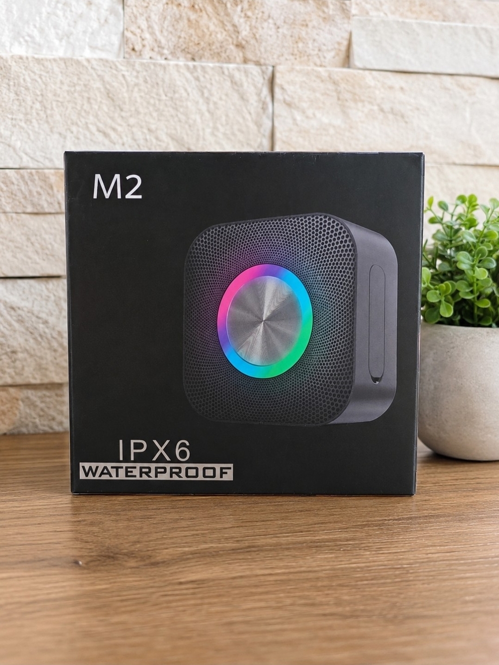 New M2 IPX6 Waterproof Bluetooth Speaker RGB Light Portable Wireless Speaker